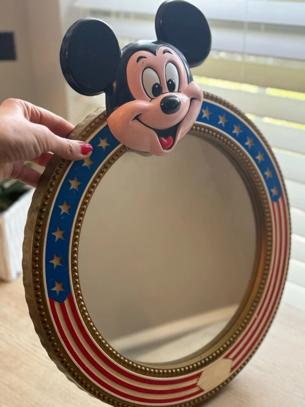 Vintage Disney Mickey Mouse Mirror Wall Decor Rare Collectible EUC